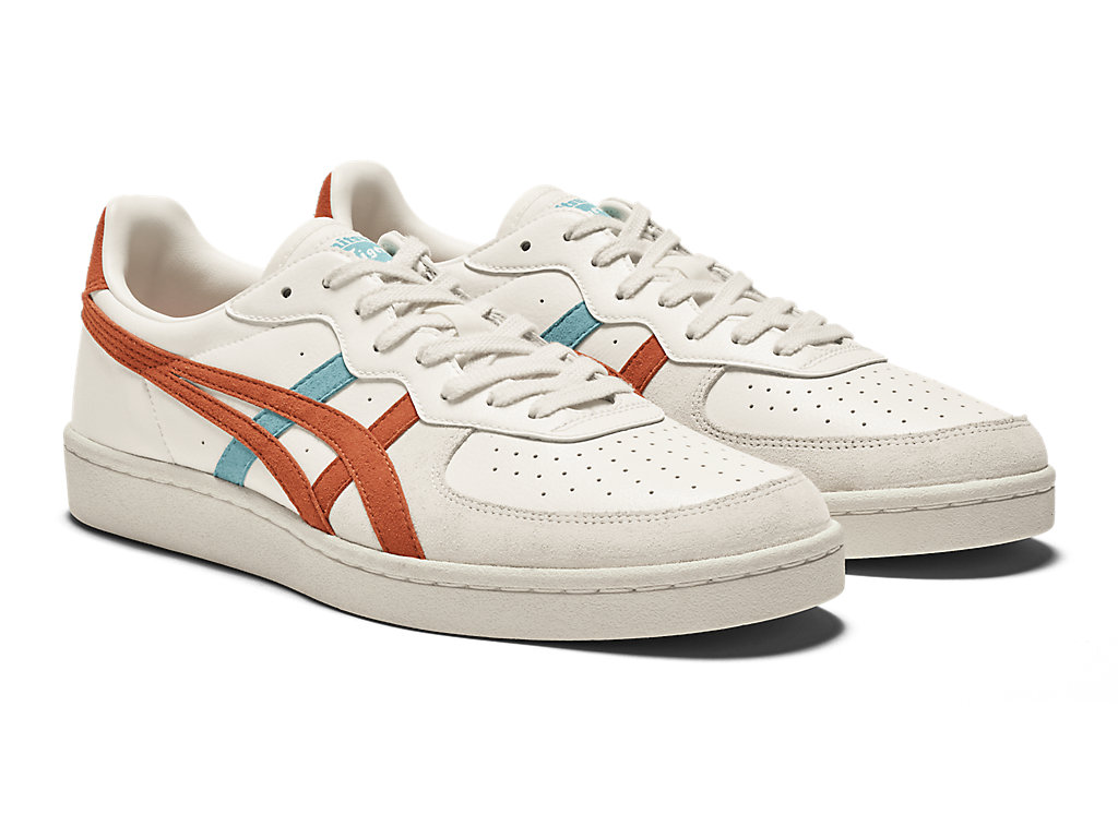 Women's Onitsuka Tiger Gsm Shoes Cream/Piquant Orange | 46139BYZV