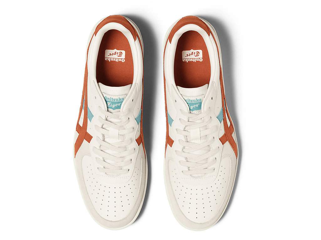 Women's Onitsuka Tiger Gsm Shoes Cream/Piquant Orange | 46139BYZV