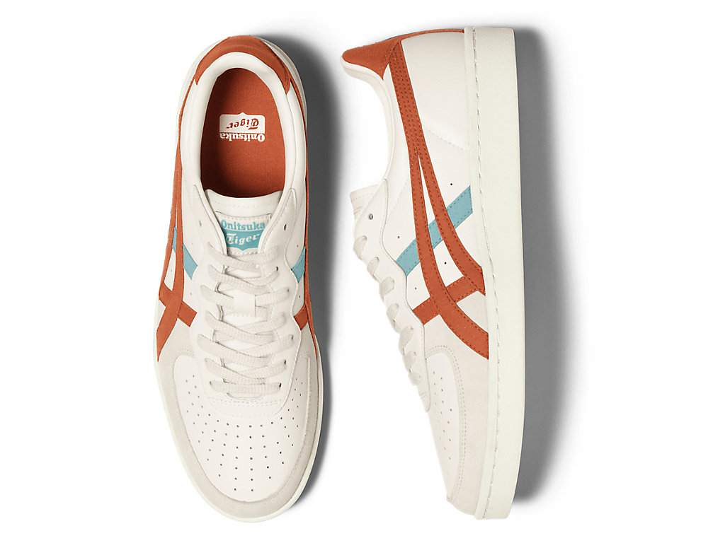 Women's Onitsuka Tiger Gsm Shoes Cream/Piquant Orange | 46139BYZV