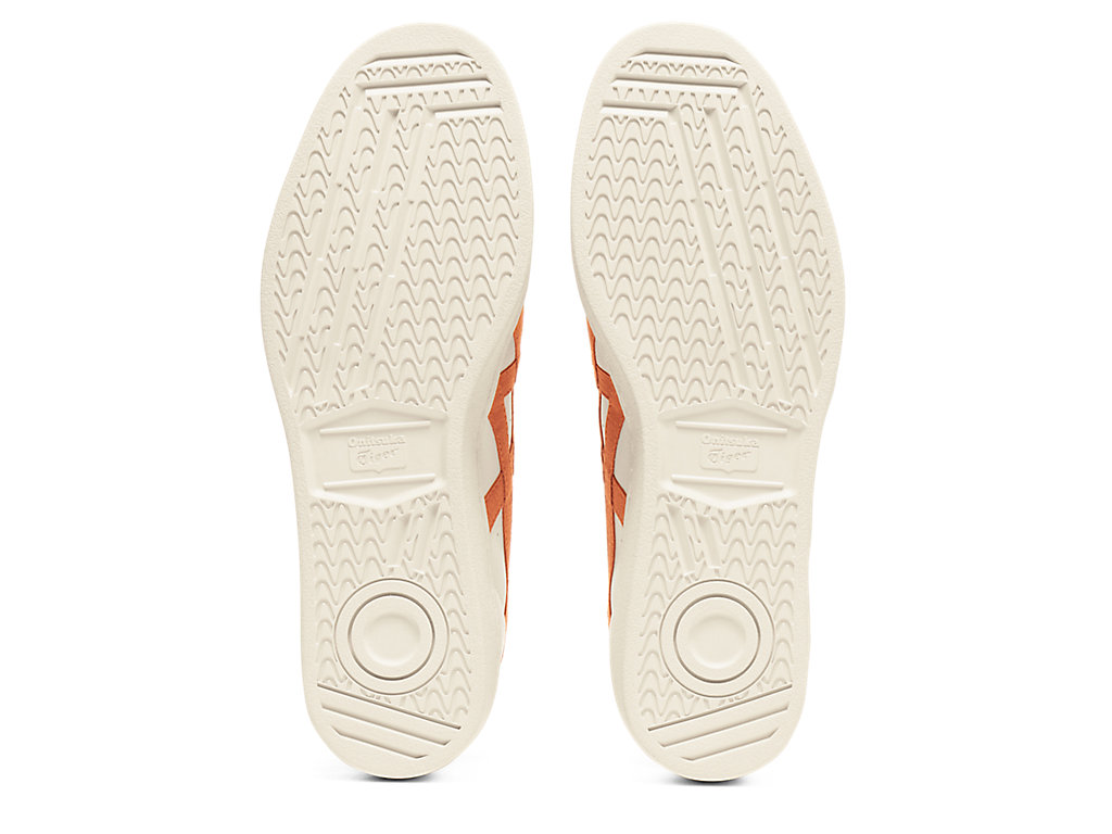 Women's Onitsuka Tiger Gsm Shoes Cream/Rust Orange | 47685UOXZ