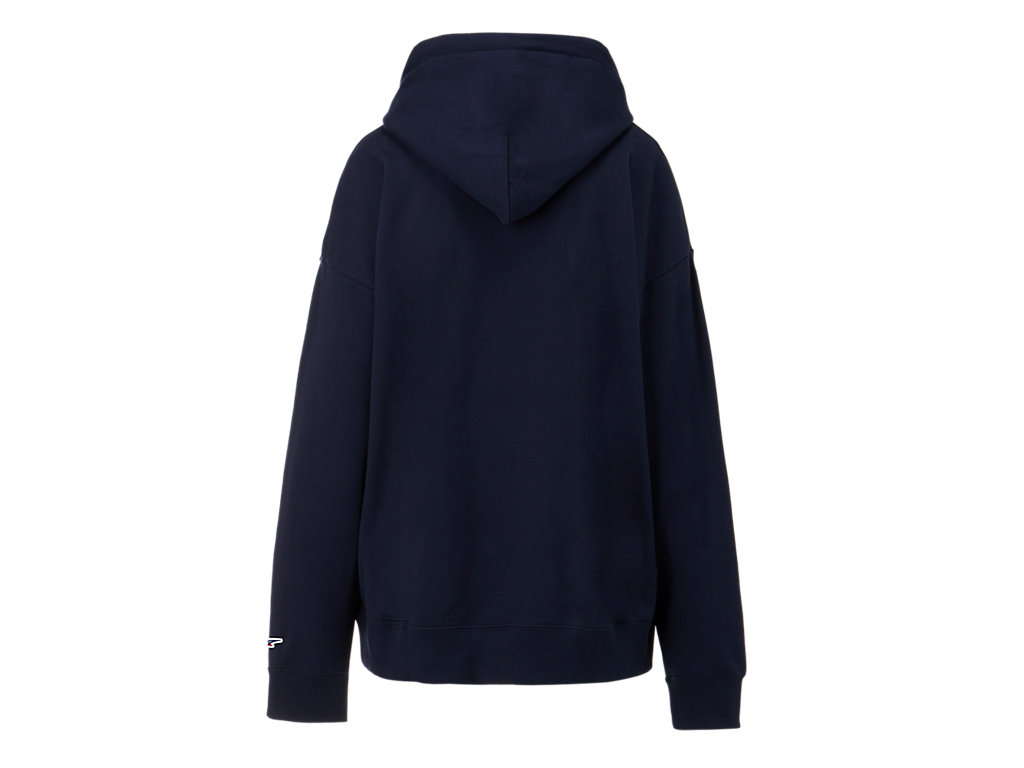 Women's Onitsuka Tiger Hoodie Top Clothing Dark Navy | 12398FPMT