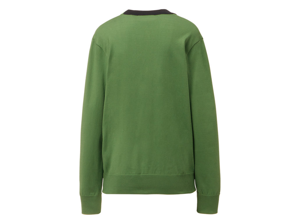 Women's Onitsuka Tiger Knit Cardigan Clothing Bright Green | 04265IUPA