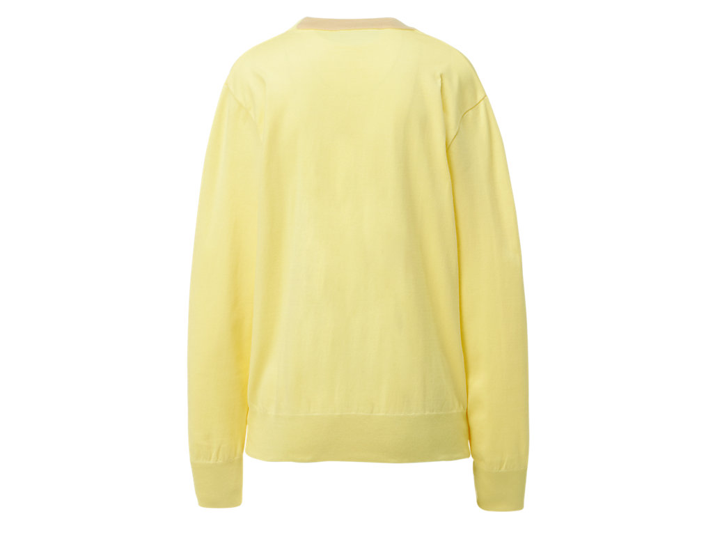 Women's Onitsuka Tiger Knit Cardigan Clothing Light Yellow | 34605JVWA