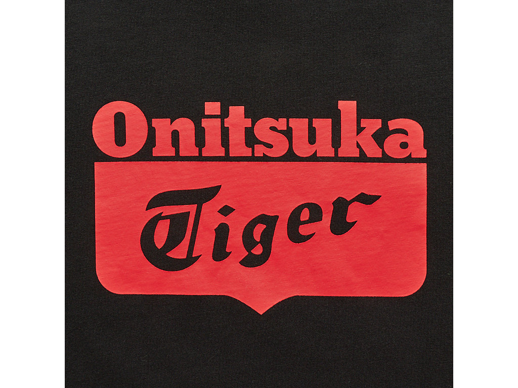 Women's Onitsuka Tiger Logo Tee Clothing Black/Red | 56073BUCD