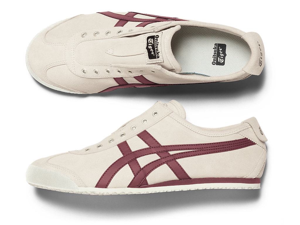 Women's Onitsuka Tiger Mexico 66 Slip-on Mexico 66 Birch/Dark Cherry | 48092KZVR