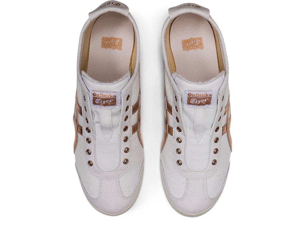 Women's Onitsuka Tiger Mexico 66 Slip-on Mexico 66 White/Rose Gold | 49785MJLS