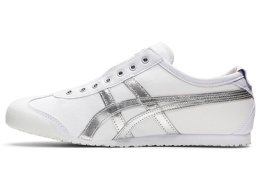 Women's Onitsuka Tiger Mexico 66 Slip-on Mexico 66 White/Pure Silver | 58321PWFH