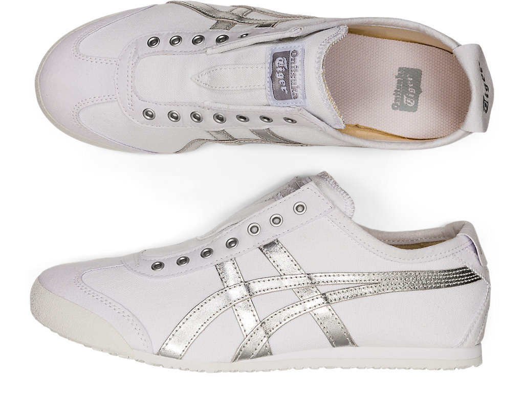 Women's Onitsuka Tiger Mexico 66 Slip-on Mexico 66 White/Pure Silver | 58321PWFH