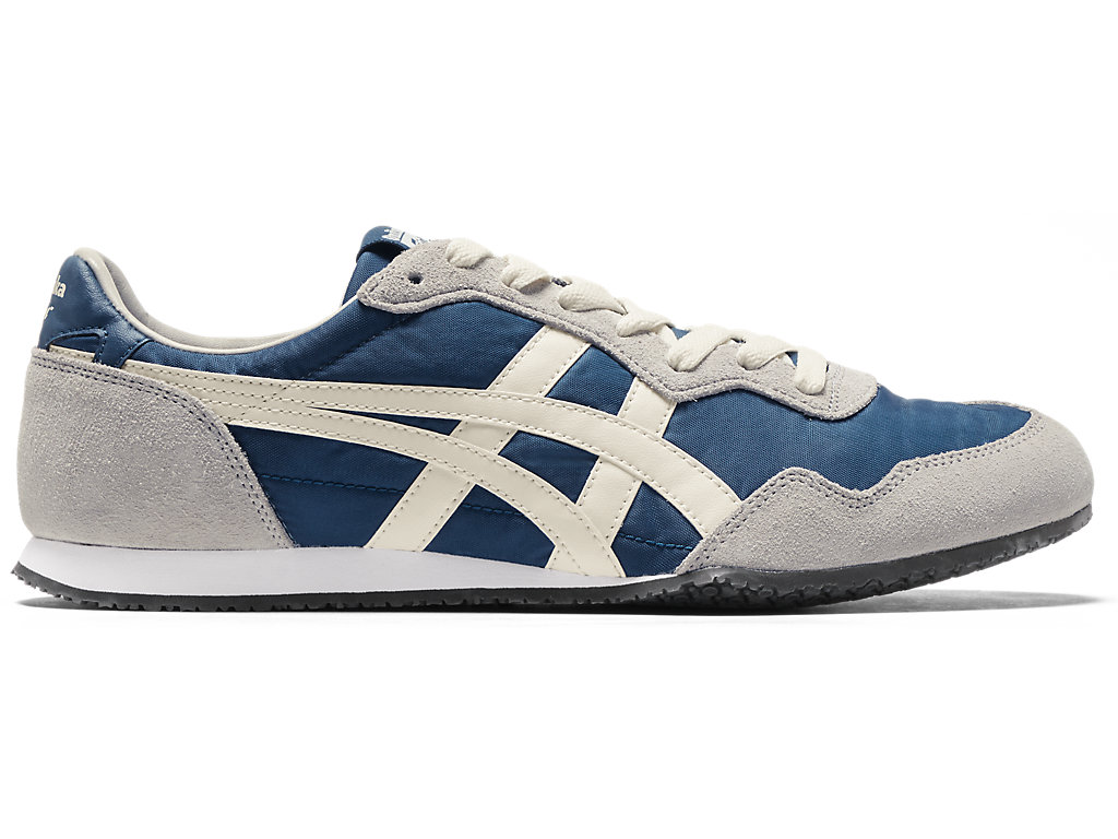 Women\'s Onitsuka Tiger Serrano Shoes Mako Blue/Cream | 20698XOSJ