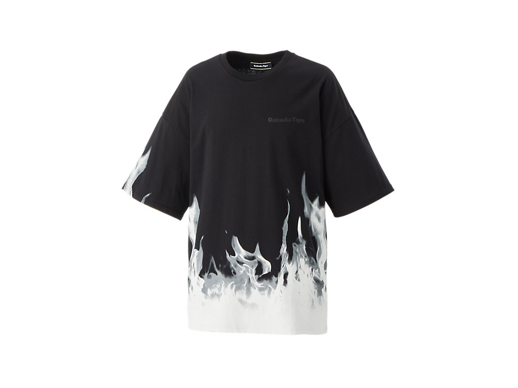 Women's Onitsuka Tiger Ss Graphic Tee Clothing Black/Off White | 71629XYBE