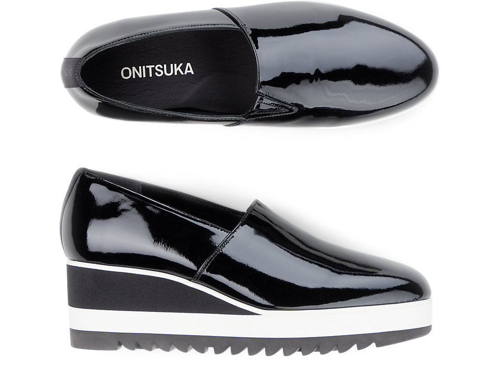 Women's Onitsuka Tiger The Onitsuka Wedge-s Shoes Black/Black | 52189OWCQ