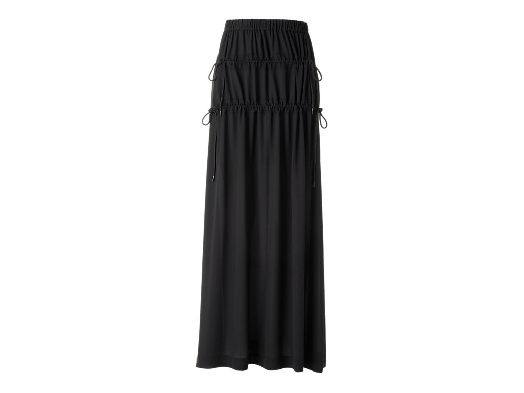 Women's Onitsuka Tiger Ws Long Skirt Clothing Black | 78532KYFS