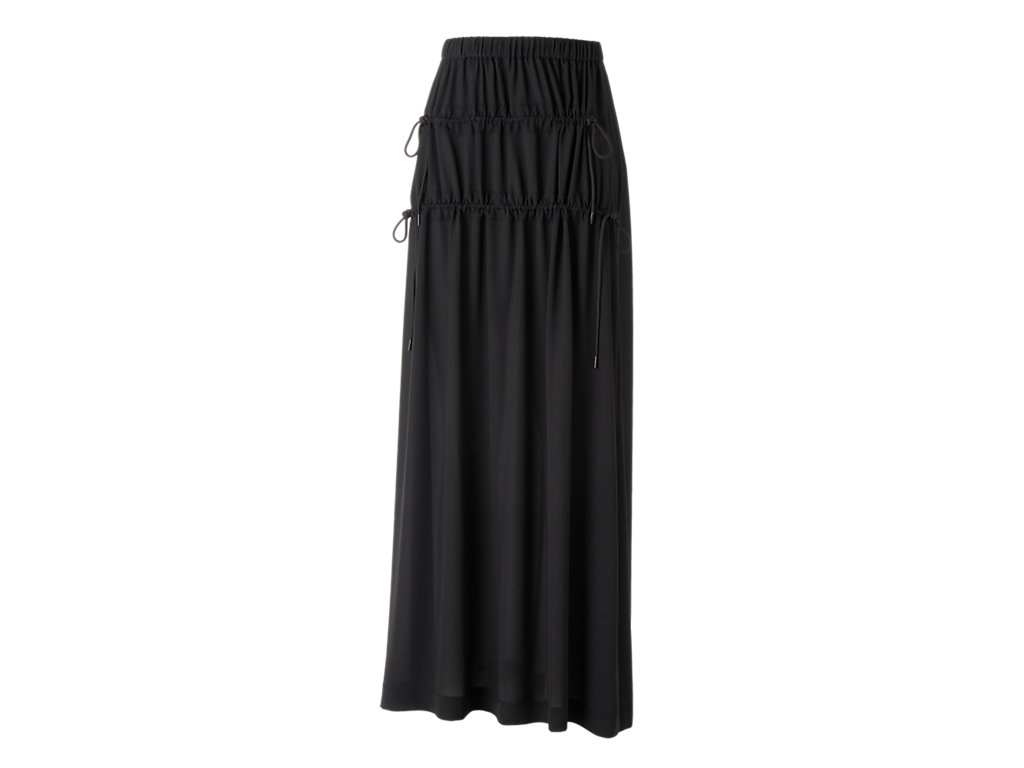 Women's Onitsuka Tiger Ws Long Skirt Clothing Black | 78532KYFS