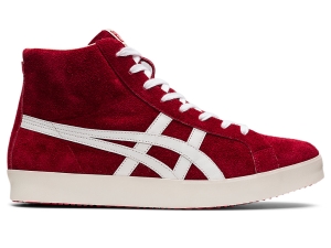 Men's Onitsuka Tiger Fabre Hi Nm Shoes Classic Red/White | 36587YWGI