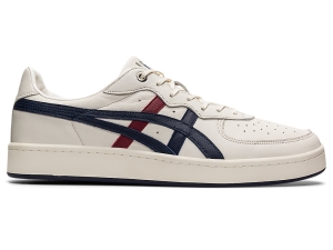 Men's Onitsuka Tiger Gsm Sd Shoes Cream/Peacoat | 69053WMIV