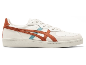 Men's Onitsuka Tiger Gsm Shoes Cream/Piquant Orange | 85326UDIW