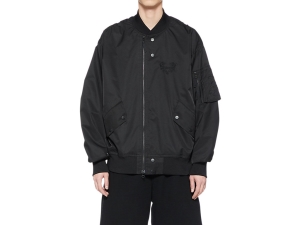 Men's Onitsuka Tiger P Bomber Jacket Clothing Black | 91604OIWU