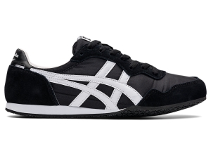 Men's Onitsuka Tiger Serrano Shoes Black/White | 36972ZAJK