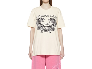 Women's Onitsuka Tiger Graphic Tee Clothing White | 96857QNGR