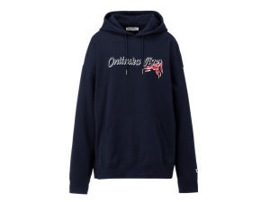 Women's Onitsuka Tiger Hoodie Top Clothing Dark Navy | 12398FPMT