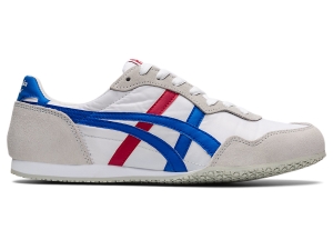 Women's Onitsuka Tiger Serrano Shoes White/Directoire Blue | 06934RYME